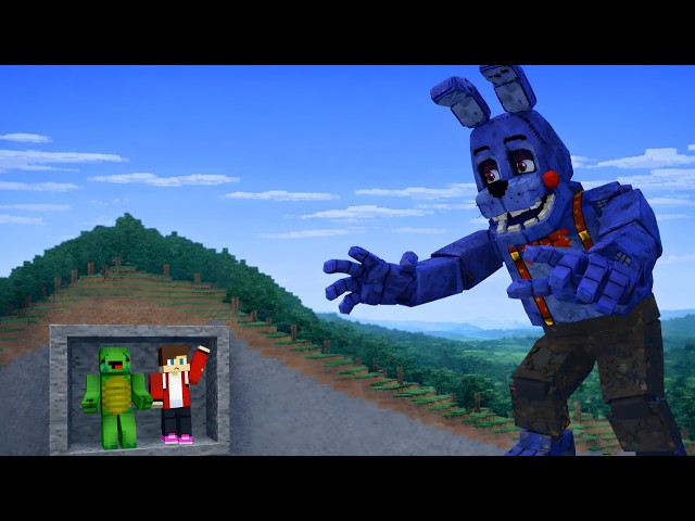 FNAF BONNIE vs JJ and Mikey glass bunker! – Maizen