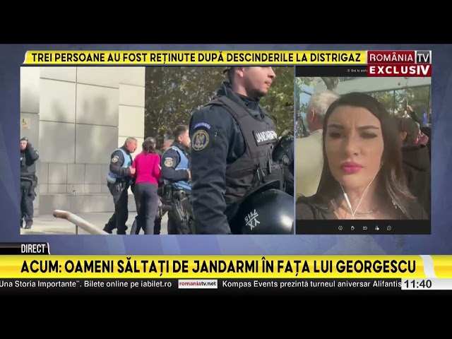 People jumped by gendarmes in front of Călin Georgescu