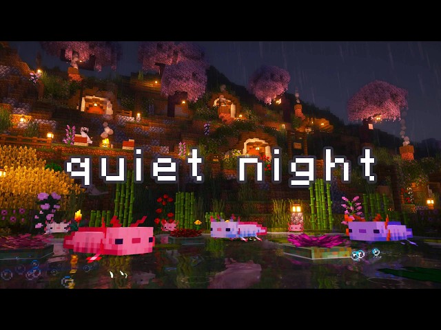some peace for hard nights... (minecraft music, soft rain & water)