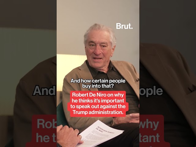 Robert De Niro on why he thinks its important to take a stand against the actions of the Trump admin