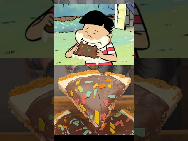 Sprinkle Studded Chocolate Frosted Icecream Slices!🍦🍕 #shorts #icecream #pizza #clifford