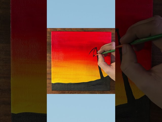Sunset Painting | Acrylic Painting Tutorial for Beginners