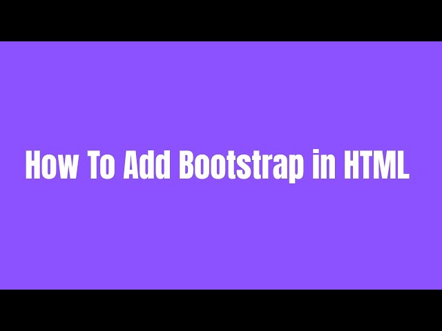 How to Link Bootstrap 5 to HTML (Easiest Way - 2026)