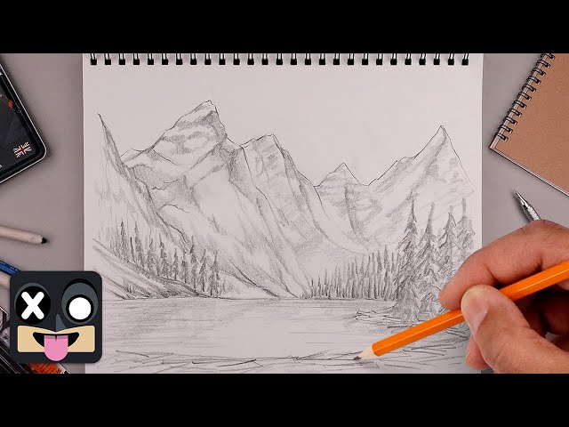How To Draw a Mountain Landscape | Step by Step Art Lesson