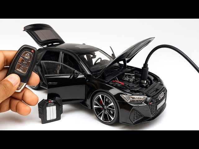 1/18 Audi RS7 Sportback Diecast Car Model Alloy Metal Miniature Pullback Sound light#carlover