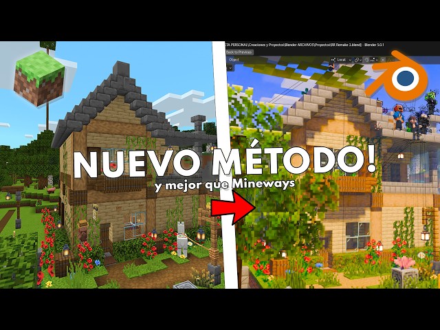 Importa CUALQUIER mundo de Minecraft a Blender (Java, Bedrock y Mods)