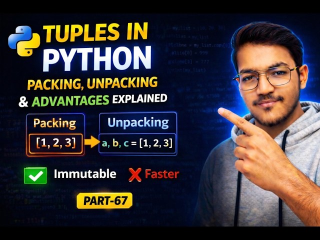 Python Tuple Tutorial 🔥 Advantages + Packing & Unpacking | Part-67
