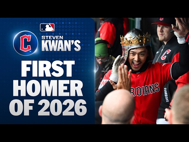 Steven Kwan crushes his first home run of the season for the Guardians! 💪 | MLB Highlights
