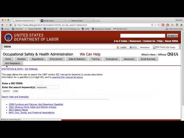 Finding Industry Codes