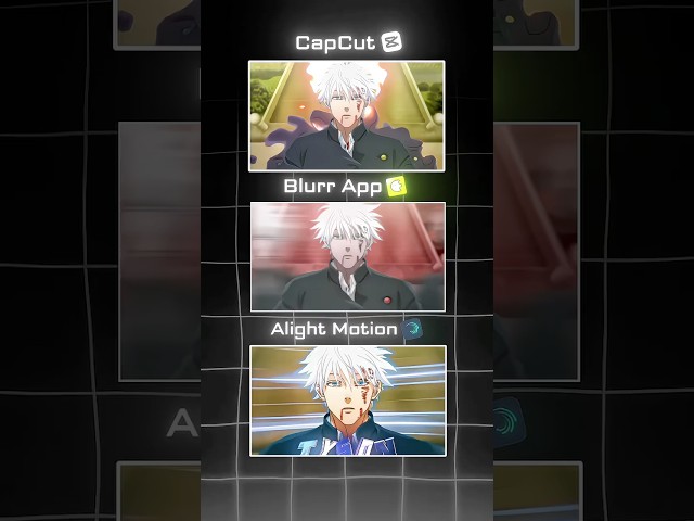 Capcut vs Alight motion vs Blurr  - editing challenge #capcut #amv #alightmotionedit  #shorts