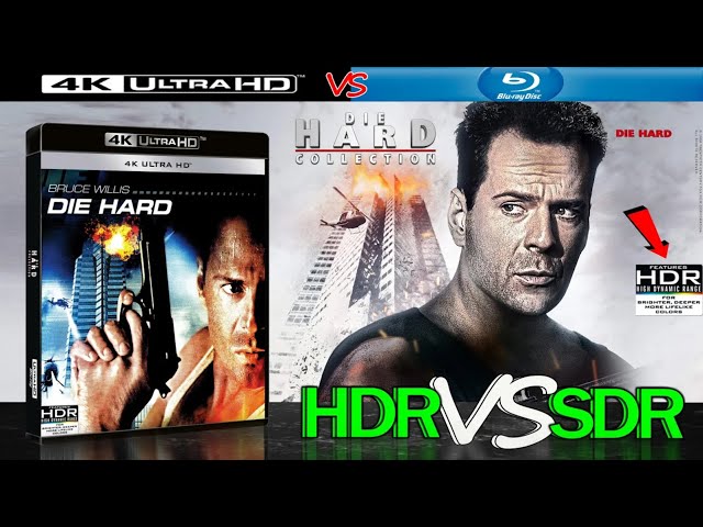 Die Hard 1988 4K UHD HDR vs 1080p BluRay SDR 100nits  REVIEW #TRUE_DIFFERENCE #WATCH_IN_HDR #DieHard