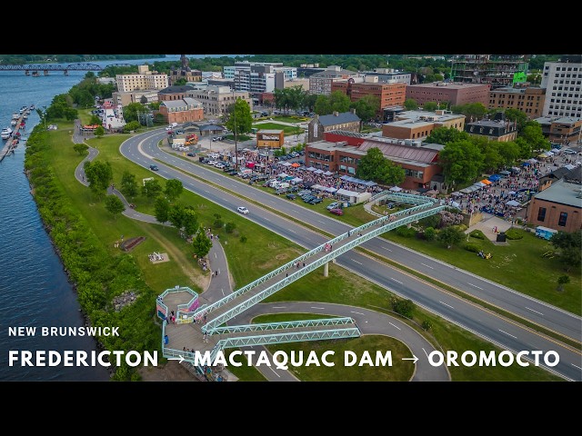 Driving Canada| Scenic Fall Drive -  Fredericton → Mactaquac Dam → Oromocto, New Brunswick, Canada