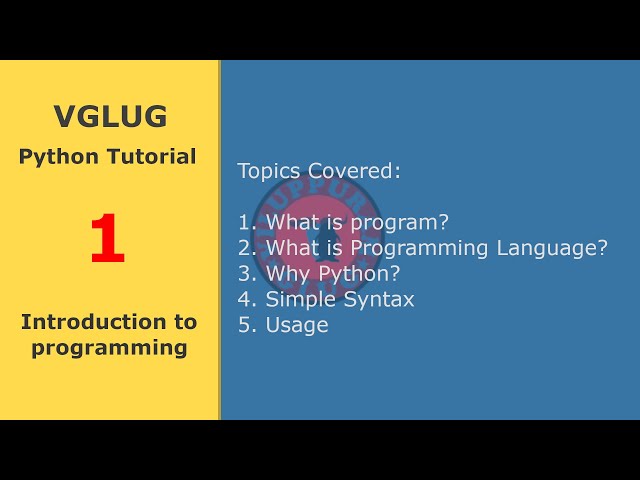 PythonTutorial - 01 - Introduction to programming
