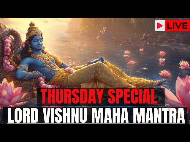 🔴 LIVE 🔴THURSDAY SPECIAL LORD VISHNU MANTRA FOR MONEY, PROSPERITY & SUCCESS