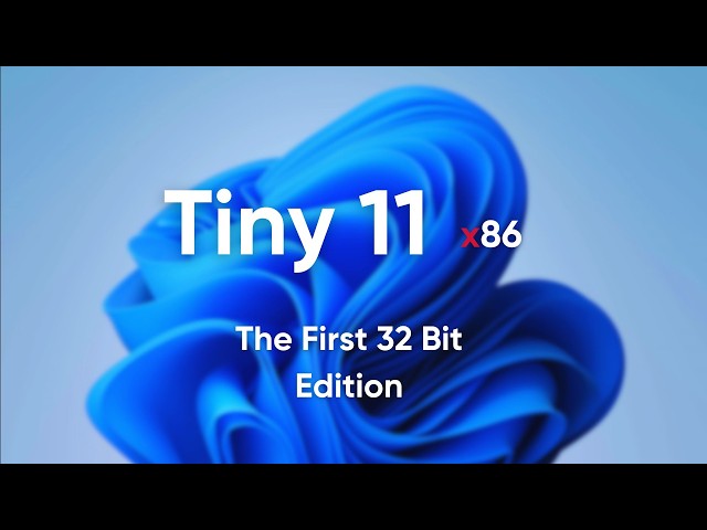 This is Tiny 11 (x86) - World's First 32 Bit Edition of Windows 11
