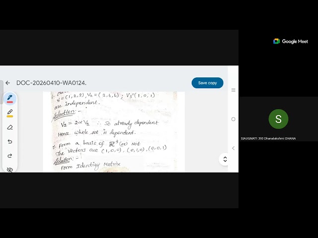 MODERN ALGEBRA -VECTOR SPACE-REVISION- UG TRB MATHS1-SIA