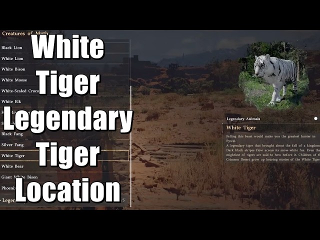 Crimson Desert – White Tiger Legendary Tiger Location