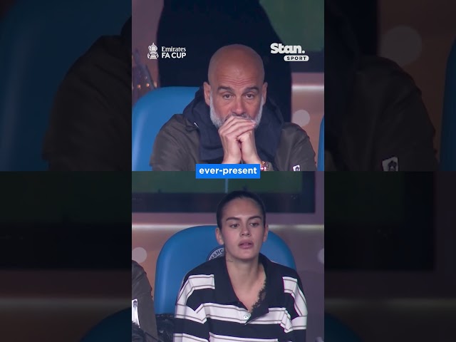 𝙀𝙑𝙀𝙍𝙔 𝙎𝙄𝙉𝙂𝙇𝙀 emotion from Pep Guardiola. He watched from the stands alongside his daughter 🤯 #FACup
