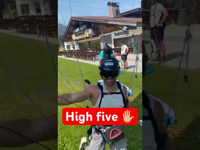 Fast landing with a high five 😁