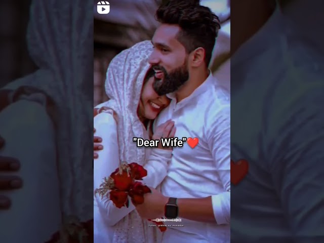 Dear wife 🌺 tag your zindagi status 💞 caring wife status 💕 love status #couplegoals #caringhusband