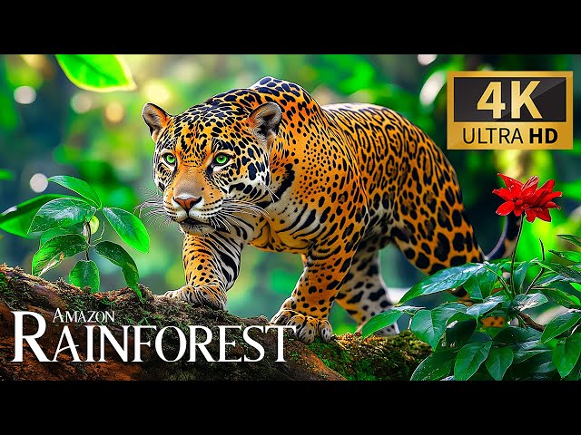 Amazon Rainforest Animals 8K 🐾 Discovery Relaxation Wonderful Wild with Nature Sounds & Calm Piano
