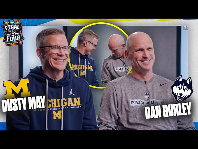 Dan Hurley, Dusty May preview the UConn-Michigan National Championship (they sneak a headbutt in) 👀