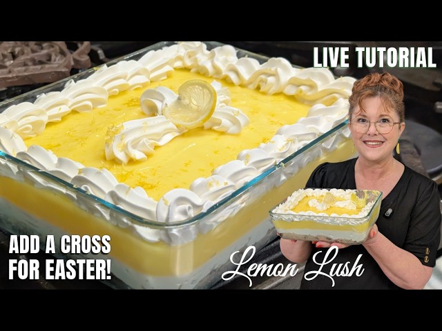 The Perfect Easter Dessert! 🍋 Lemon Lush with a Special Easter Twist