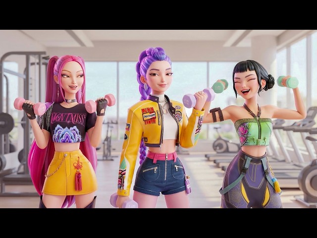 "Free" Cover | Gym Workout Challenge 💪 [KPop Demon Hunters] | Official Music Video