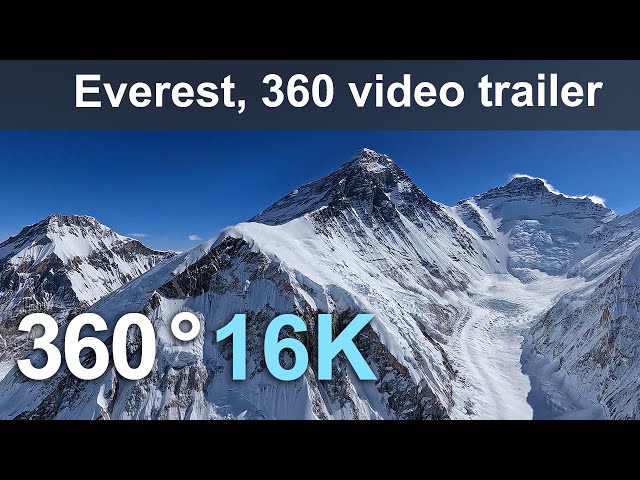 Everest 16K. Aerial 360° video trailer in 8K