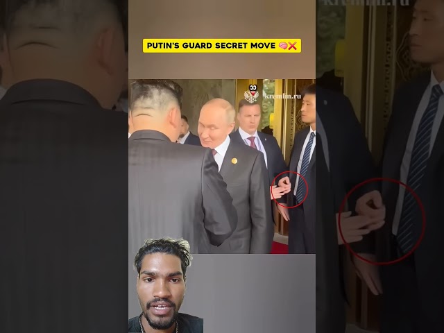 ⚡ Putin's bodyguard protects 🔥 Kim joung surprised 😲 #putin​ #kimjongun​ #breakingnews​ #viralvideo​
