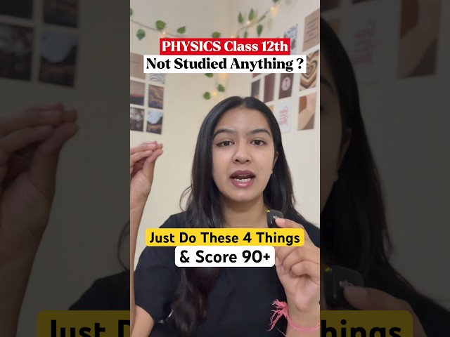 Didn’t Study Physics? Pass in 3 Days 😳Class 12 2026 Board Exam