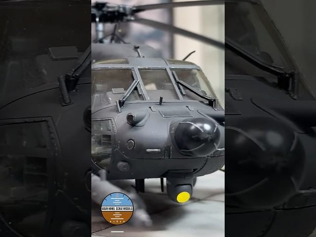 A Month of Work in 1 Minute ICM MH-60 BLACK HAWK 1/48 #miniature #modelkit #scalemodel