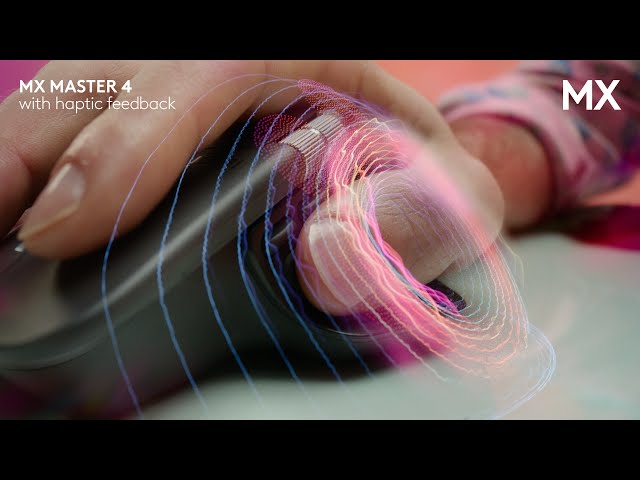 Introducing MX Master 4 with haptic feedback. Our most advanced wireless mouse supercharged