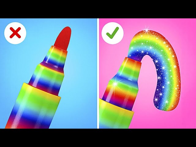 GENIUS DRAWING HACKS EVERY STUDENT NEEDS|| School Tricks and Hilarious Ideas from 123 GO SCHOOL