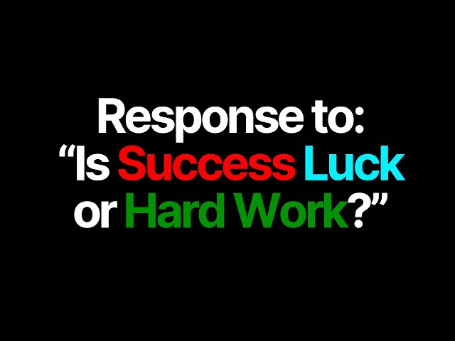 Distributions Matter! My Response to Veritasium's "Is Success Luck or Hard Work?"