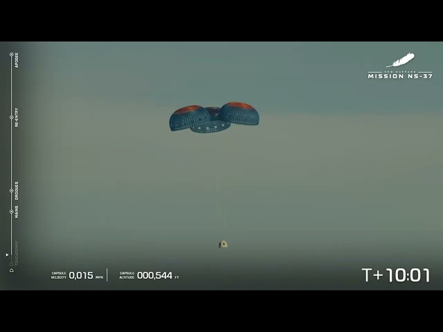 TOUCHDOWN! Blue Origin NS-37 Capsule Landing