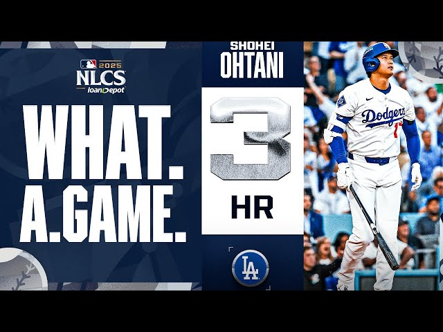 Field view of ALL THREE Shohei Ohtani home runs! (Postseason history for the Dodgers 💪) | 大谷翔平 ハイライト
