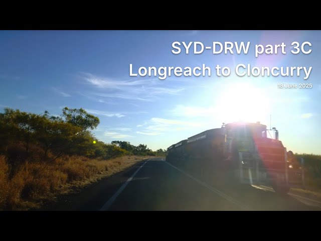 3C: Longreach to Cloncurry (SYD-DRW dashcam hyperlapse)