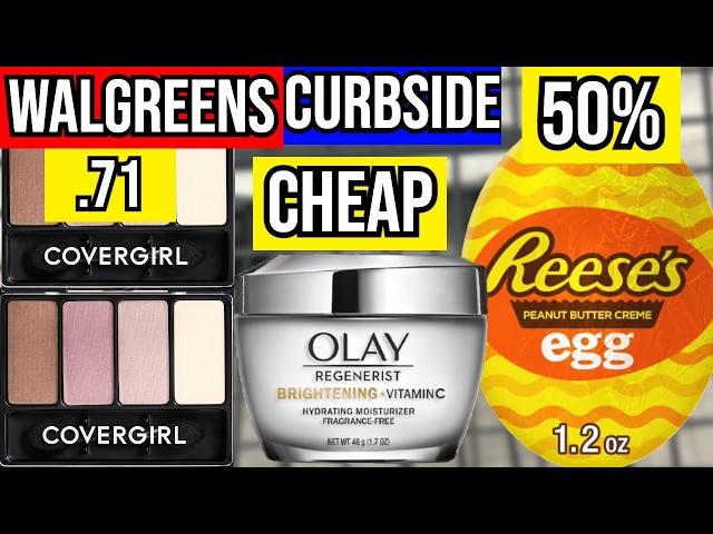 Walgreens **HOT CURBSIDE DEALS** 50% OFF EASTER and .71 COVER GIRL until APRIL 11!