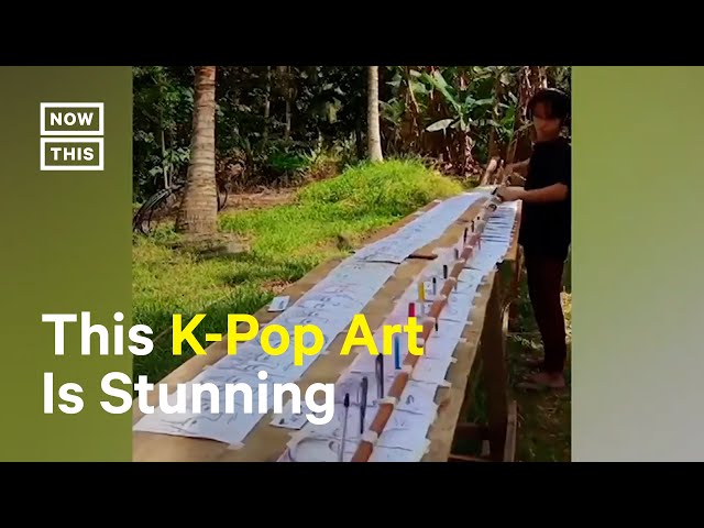 Artist Goes Viral for Drawing 100 K-Pop Artists at Once 😯
