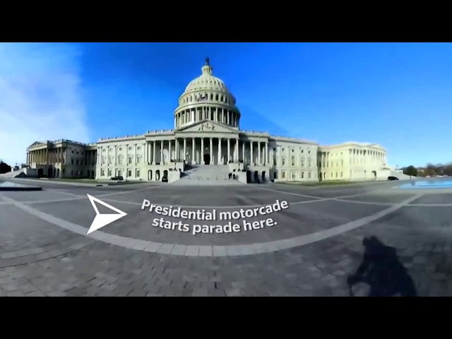 Tour the inaugural parade route in 360-degrees