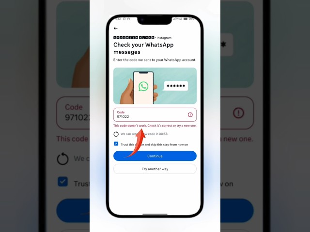 How to fix this code doesn't work | Instagram incorrect code problem | this code doesn't work Insta