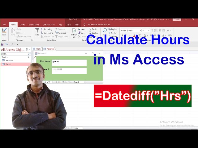 How to calculate hours in Microsoft Access@COMPUTEREXCELSOLUTION