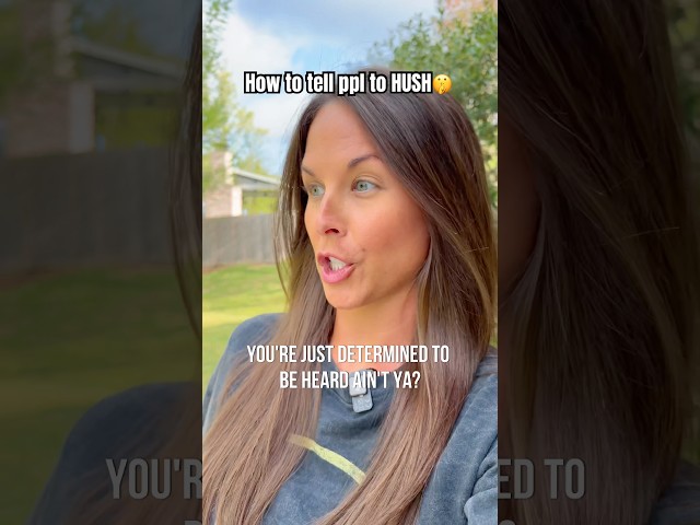 How to tell ppl to HUSH🤫 #comedy #southern #hush #relatable #momlife #funnyvideo