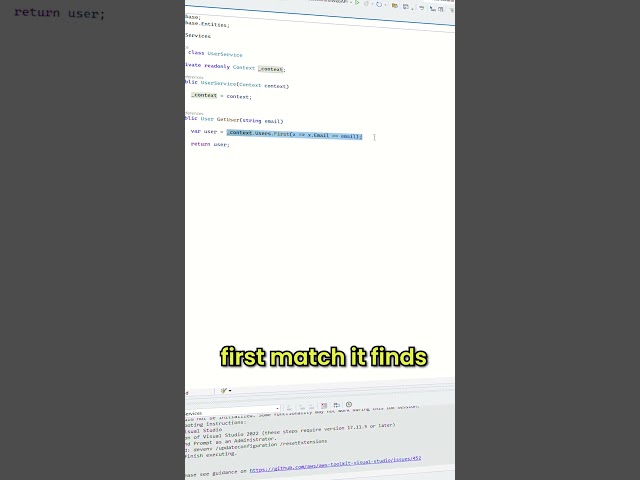 First() vs Single() in .NET - Know the Difference #dotnet  #coding #csharp