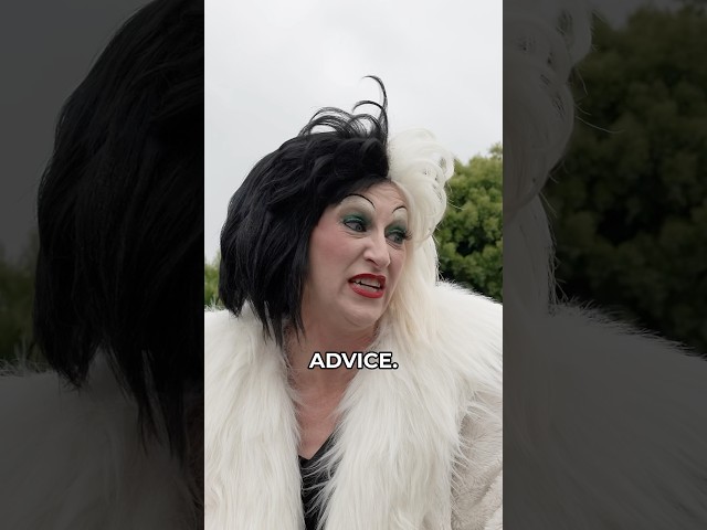 Cruella de Vil Gives BRUTAL Fashion Advice at Disneyland! 🏰  #disneyland #cruella #disney
