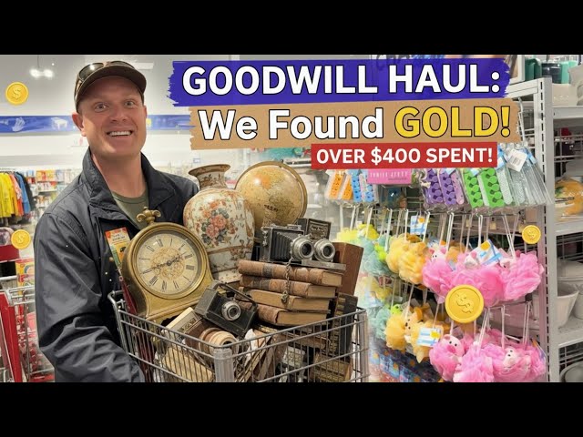$400 Mega Haul Goodwill Grand Opening was insane!! - Can we make our money back? Reselling 