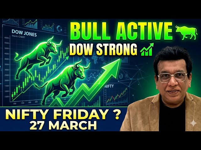 nifty prediction for tomorrow & bank nifty analysis for friday 27/3/2026
