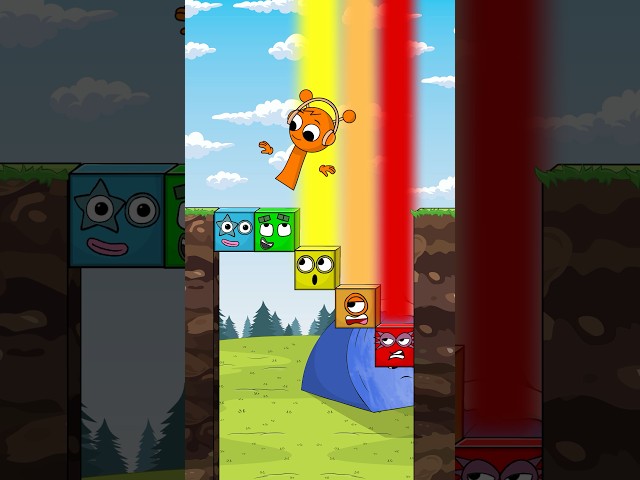 Help Oren Cross the Bridge! 😱 Numberblocks x Sprunki #shorts #sprunki #cartoon