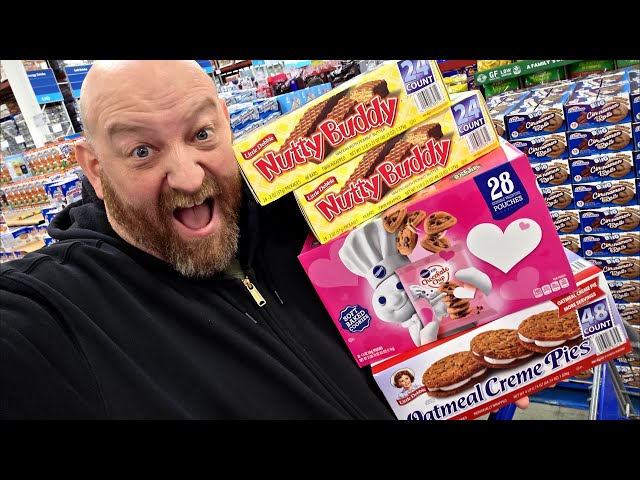 Sam's Club Shopping For Bulk Chips Cookies and Snacks